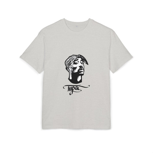 טופאק שאקור — Black & White Tribute Oversize T‑Shirt