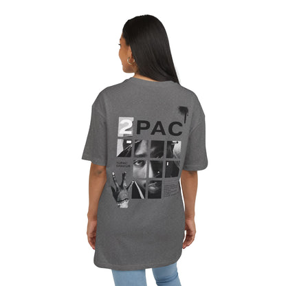 טופאק שאקור — Black & White Tribute Oversize T‑Shirt