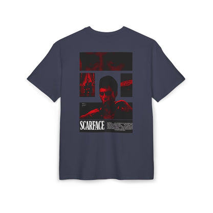 Scarface Movie Poster Tee — Retro Red & Black Graphic T‑Shirt
