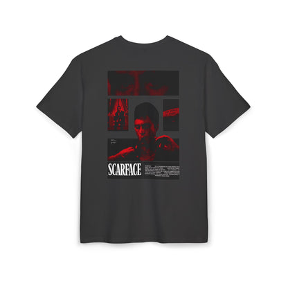 Scarface Movie Poster Tee — Retro Red & Black Graphic T‑Shirt