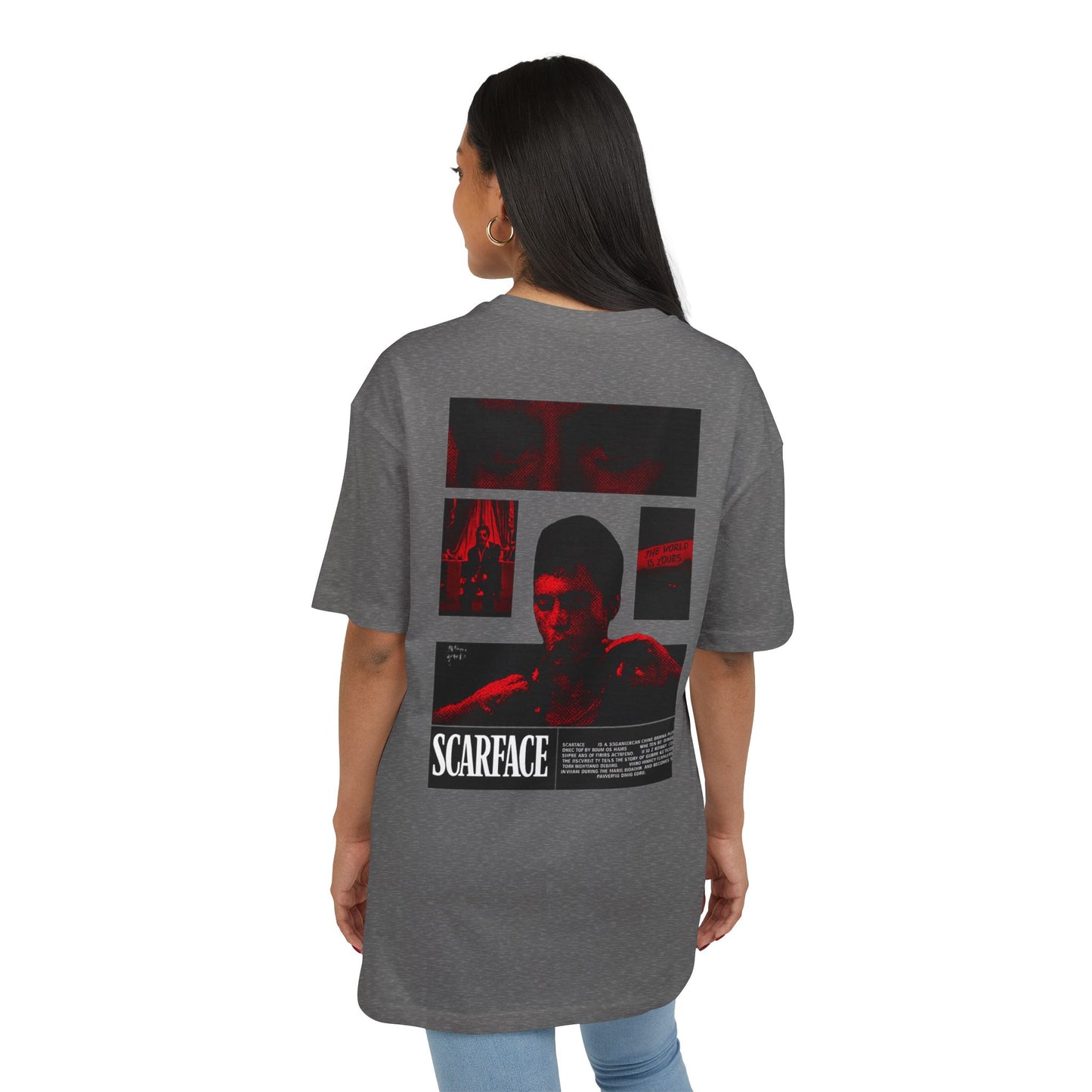 Scarface Movie Poster Tee — Retro Red & Black Graphic T‑Shirt