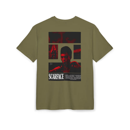 Scarface Movie Poster Tee — Retro Red & Black Graphic T‑Shirt