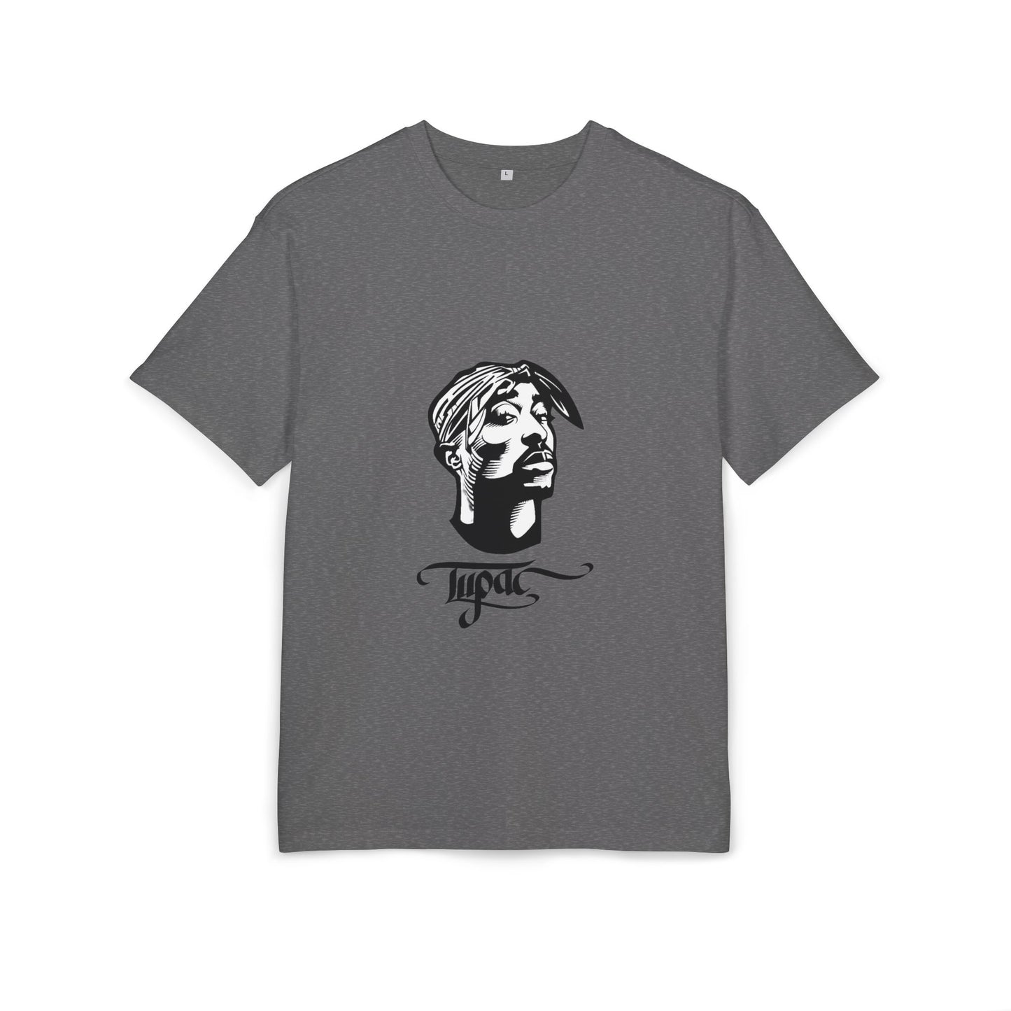 טופאק שאקור — Black & White Tribute Oversize T‑Shirt