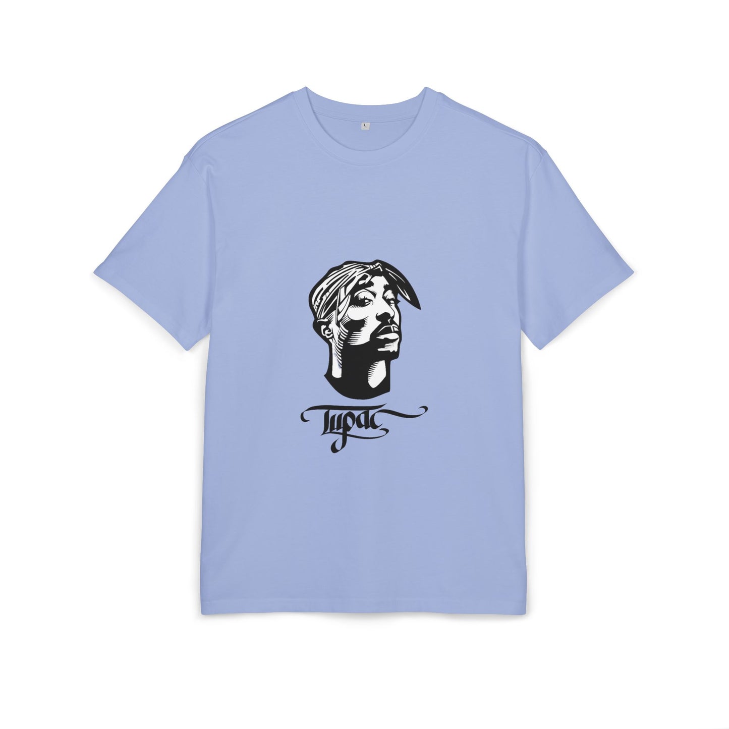 טופאק שאקור — Black & White Tribute Oversize T‑Shirt