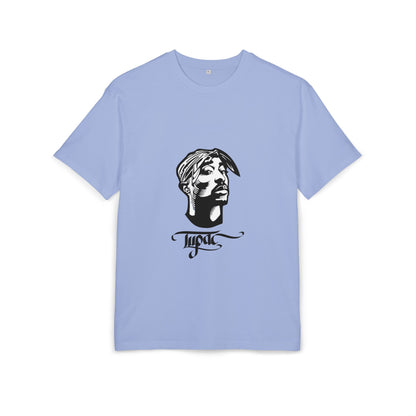 טופאק שאקור — Black & White Tribute Oversize T‑Shirt