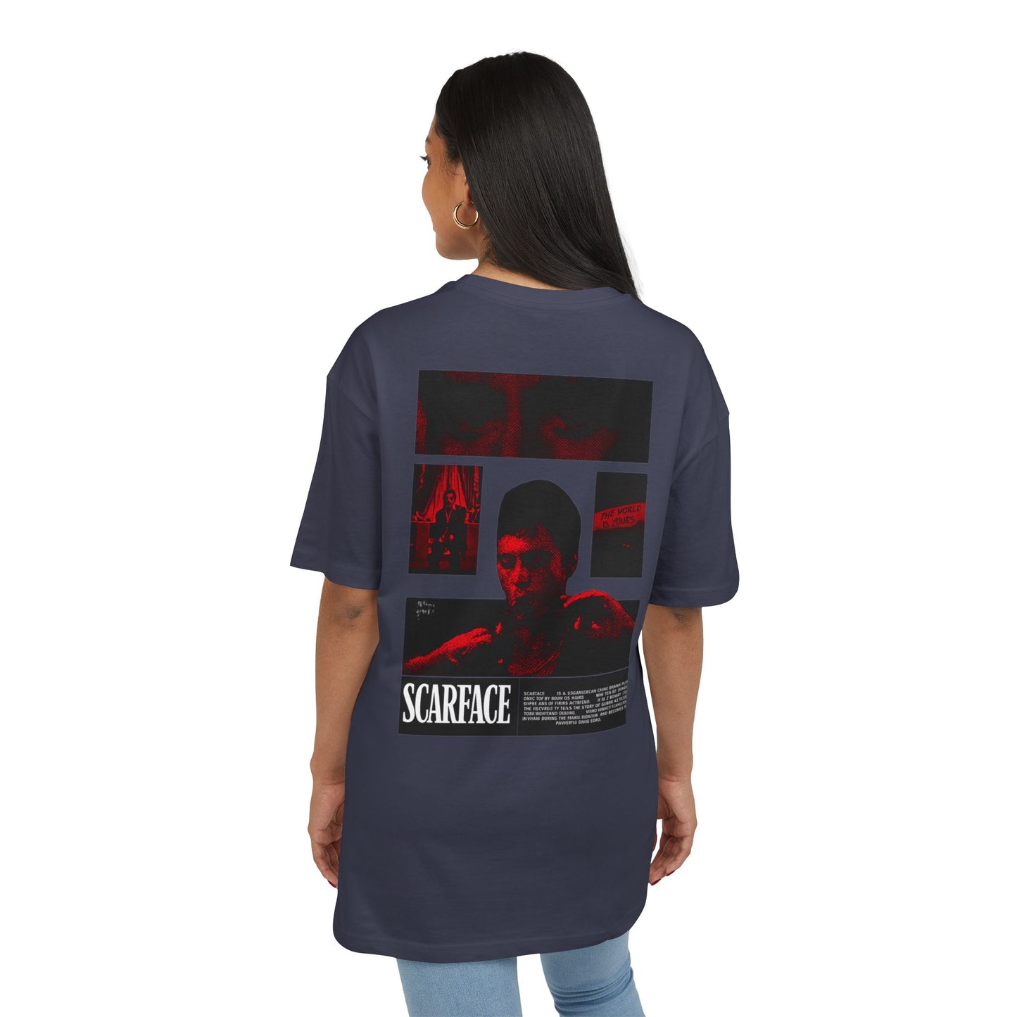 Scarface Movie Poster Tee — Retro Red & Black Graphic T‑Shirt