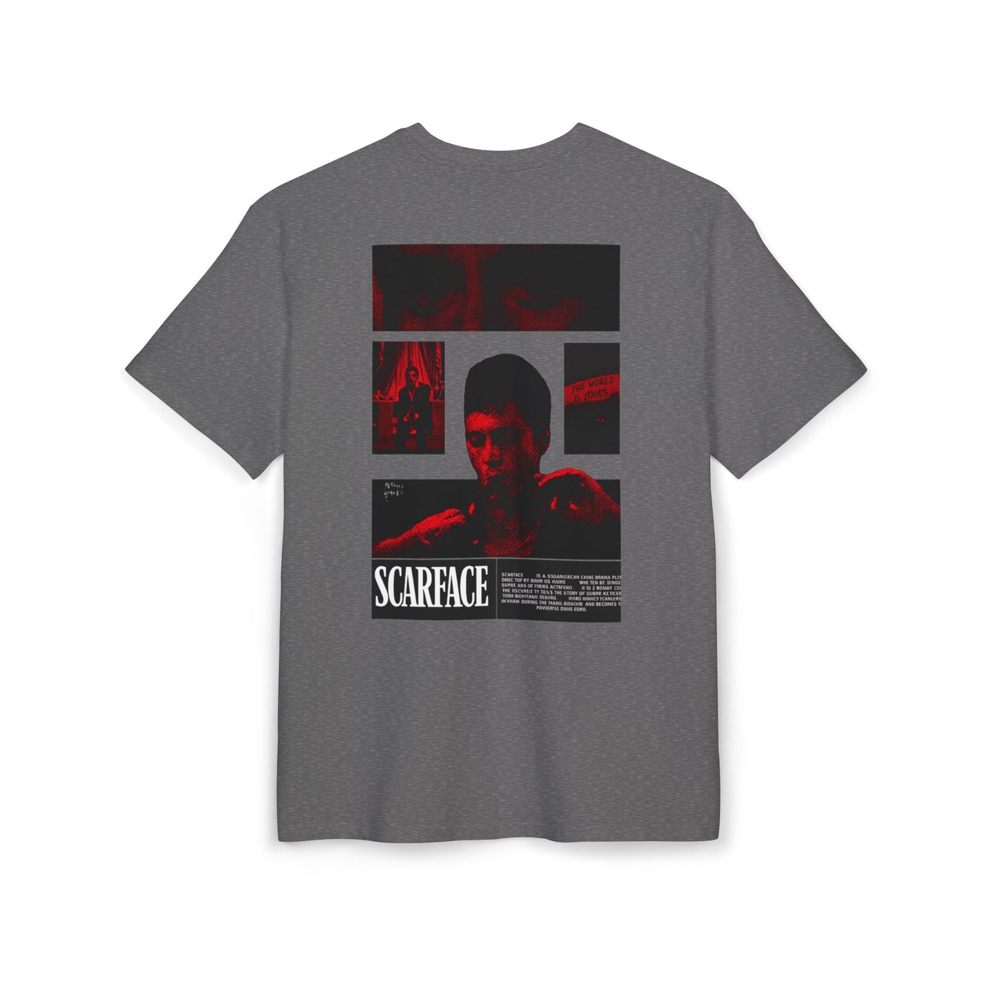 Scarface Movie Poster Tee — Retro Red & Black Graphic T‑Shirt