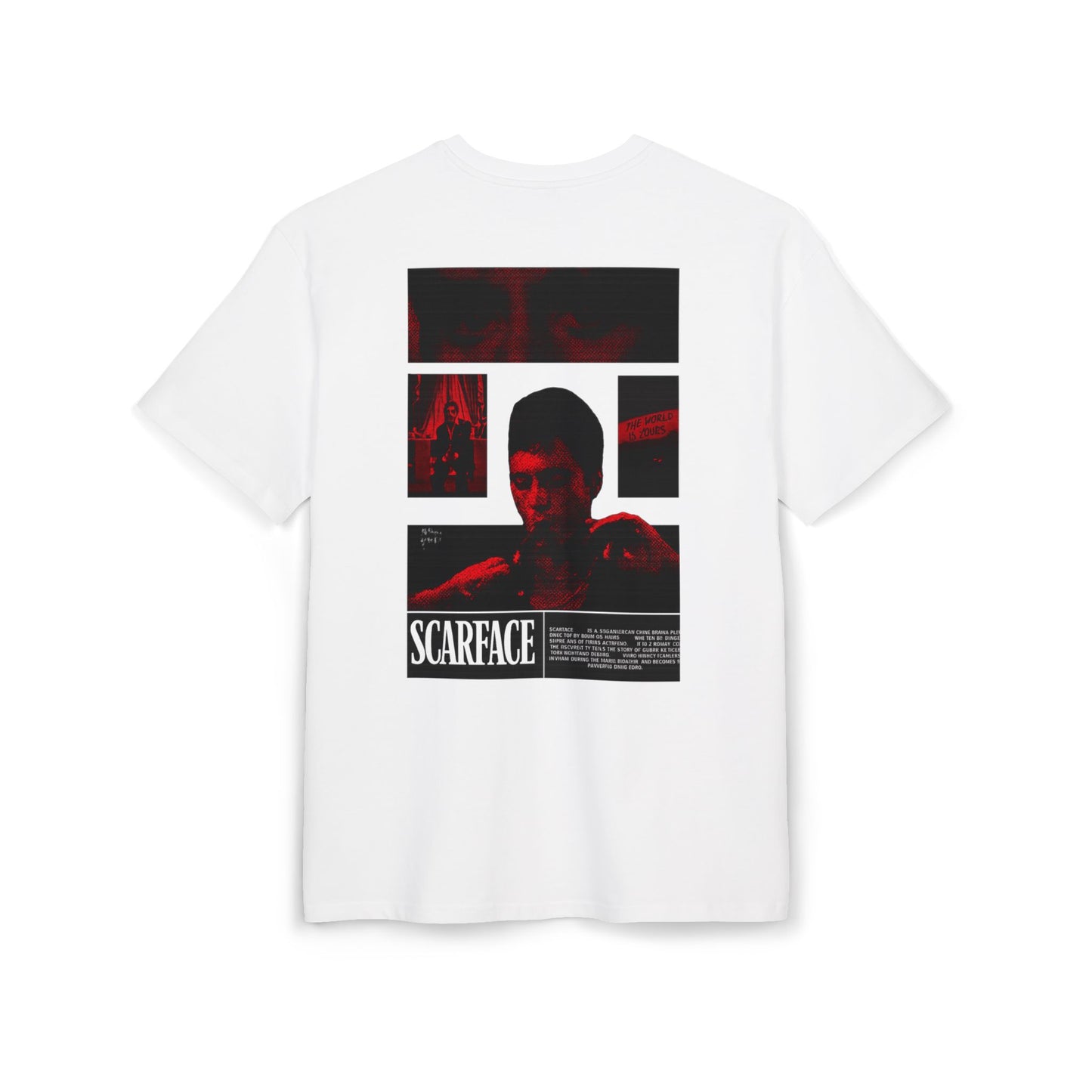 Scarface Movie Poster Tee — Retro Red & Black Graphic T‑Shirt