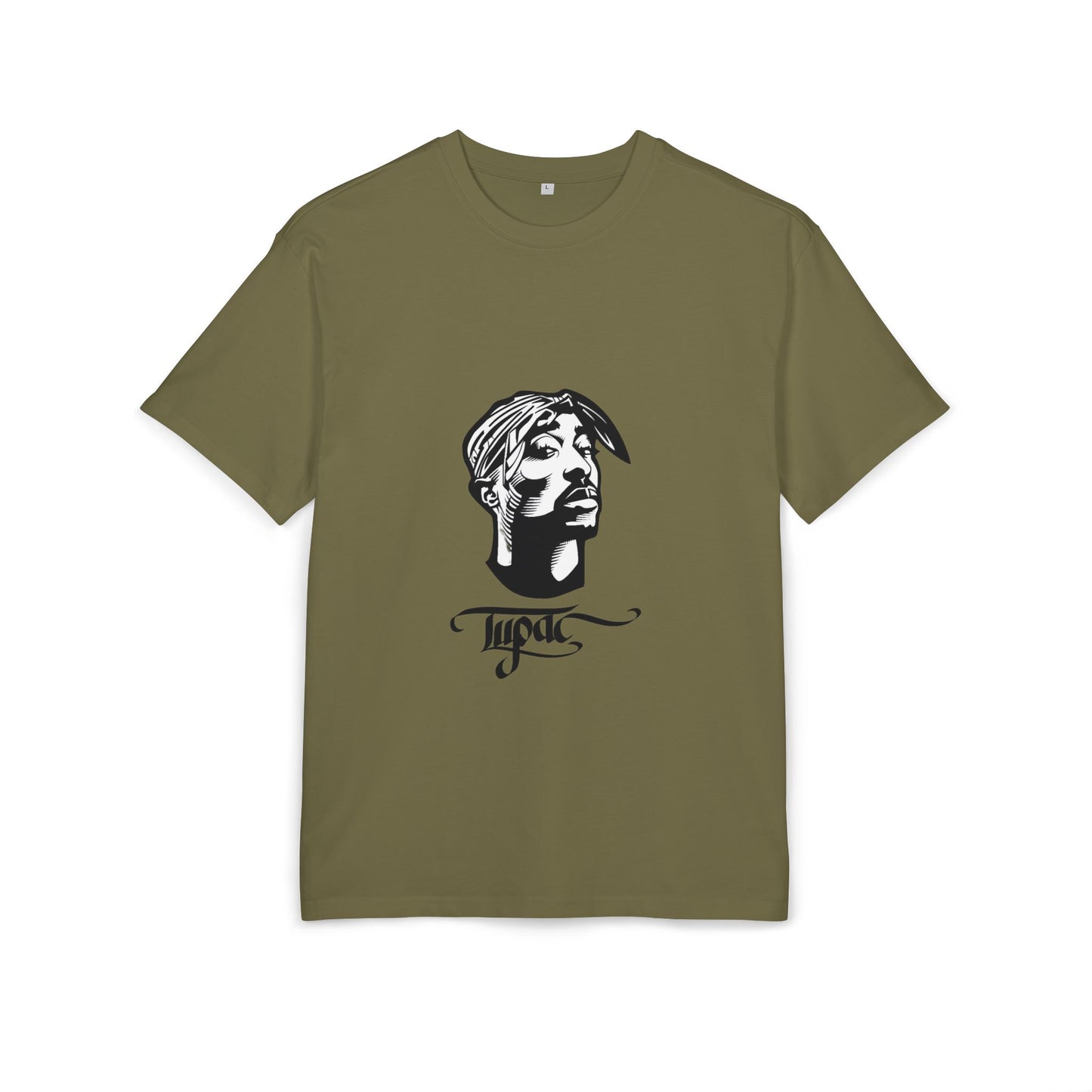 טופאק שאקור — Black & White Tribute Oversize T‑Shirt