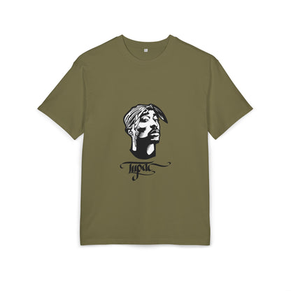 טופאק שאקור — Black & White Tribute Oversize T‑Shirt