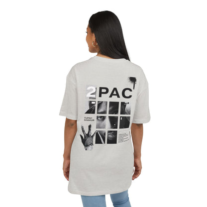 טופאק שאקור — Black & White Tribute Oversize T‑Shirt