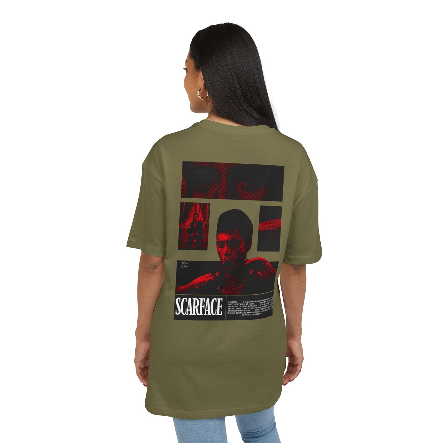 Scarface Movie Poster Tee — Retro Red & Black Graphic T‑Shirt